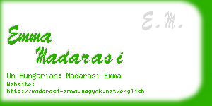 emma madarasi business card